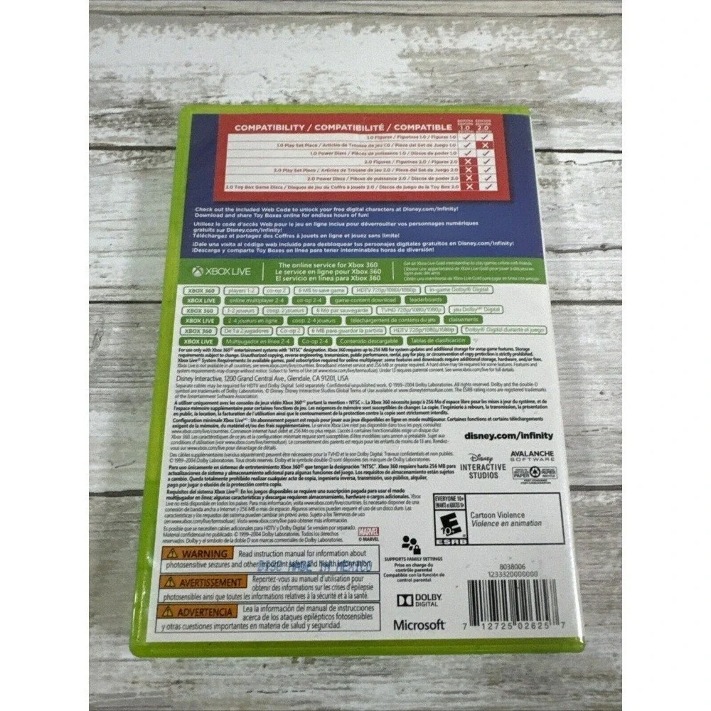 Disney Infinity 2.0 Xbox 360 Marvel Super Heroes Video Game &‎ Booklet No Portal
